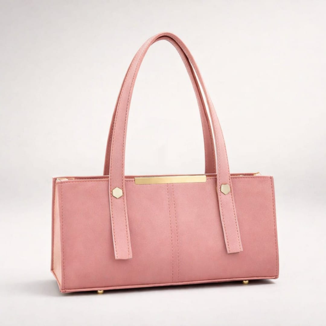 Grace Line Structured PU Leather Tote Bag for Women