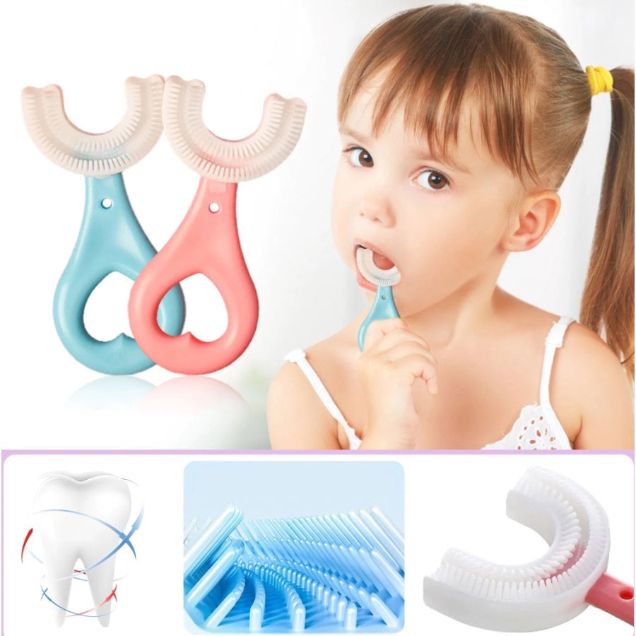 Silicone U-Shaped Baby Toothbrush Pack of 2