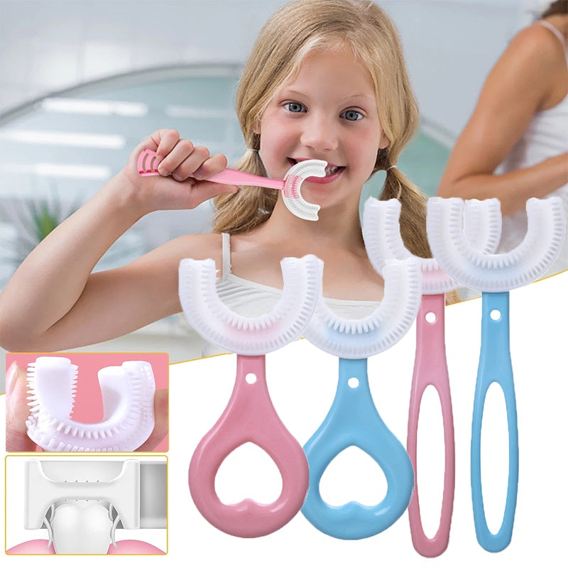 Silicone U-Shaped Baby Toothbrush Pack of 2