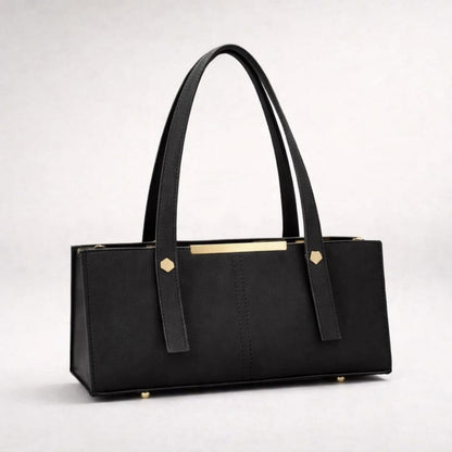Grace Line Structured PU Leather Tote Bag for Women