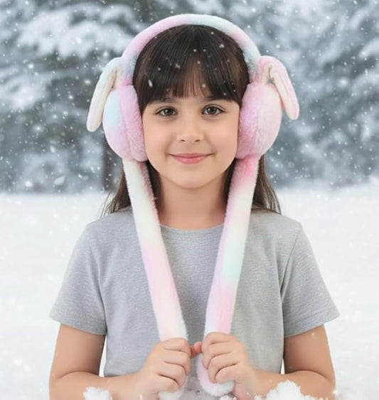 Cute Bunny Earmuffs Soft and Comfy