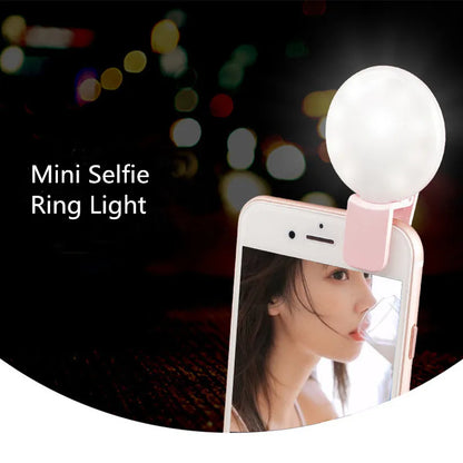 Portable Mini Beauty Selfie Ring Light With Rechargeable
