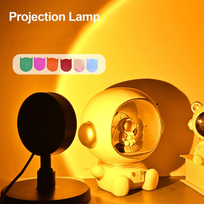 Spaceman Sunset Projector Light Lamp For Home Decor