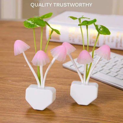 2Pcs Sensor LED Mushroom Night Light